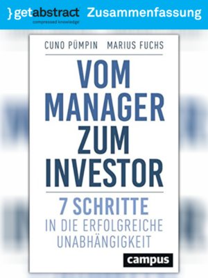cover image of Vom Manager zum Investor (Zusammenfassung)